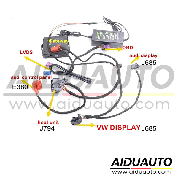 VW CAR MQB Audi MIB 2 MIB 3 Display Screen Radio Unit Test Code Tools Work Platform