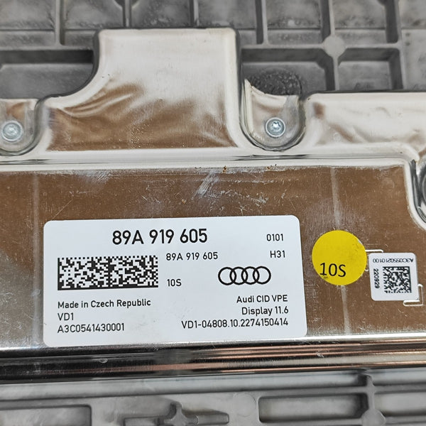 89A 919 605 Audi Q4 E-Tron Navigation Multimedia Screen Display Screen 89A919605