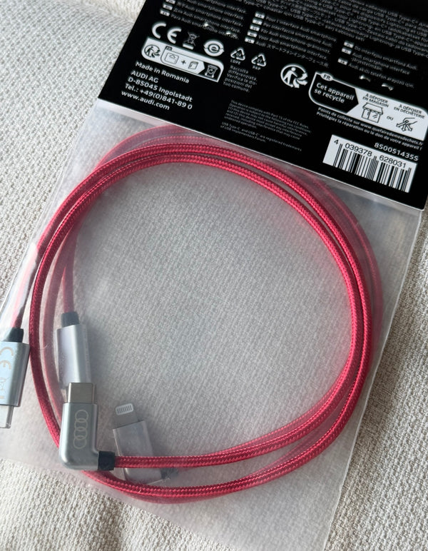 Audi Original USB Type-C® Lightning charging cable set 8S0051435S