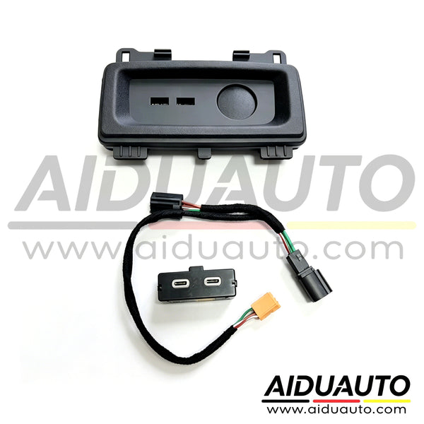 Audi A4 B9 A5 F5 Rear Seat Dual Type C Charging Port Upgrade KIT Complete set