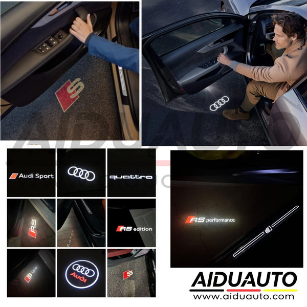 Original OEM Audi Welcome LED Car Door Light Audi Sport Door entry LED lights Audi rings