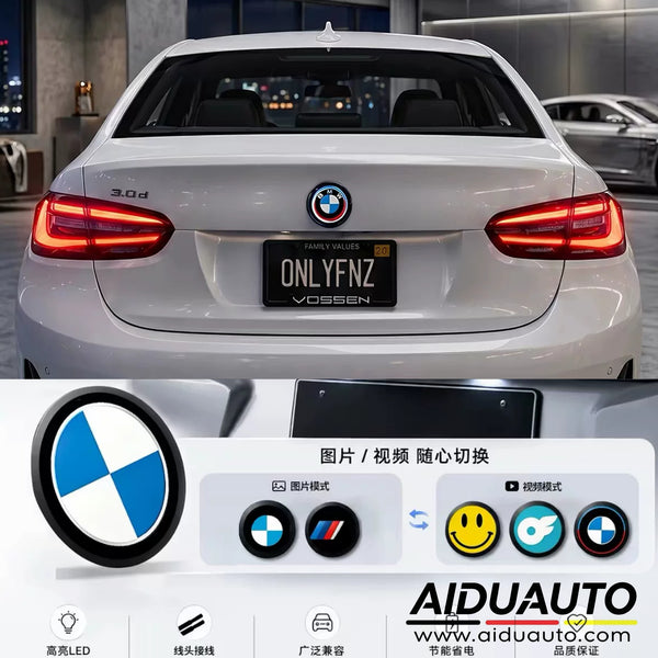 BMW All Series Universal LED Dynamic LCD Logo Custom Pattern Rear Cover Emblem Badge