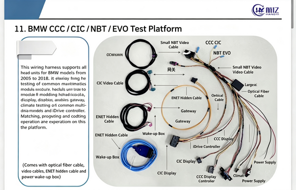 BMW CCC CIC NBT EVO Navigation Systems Power on Bench All in One with CAS Emulator Test Code Tools Work Platform