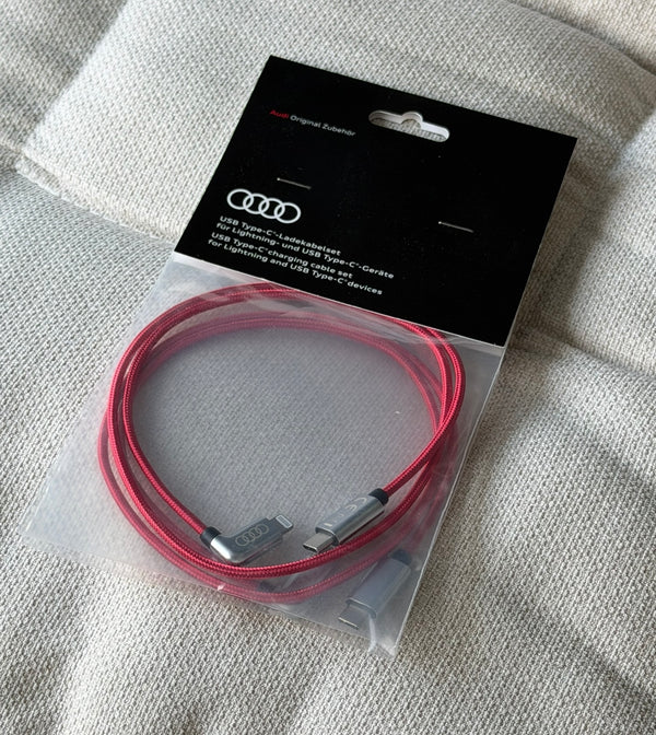 Audi Original USB Type-C® Lightning charging cable set 8S0051435S