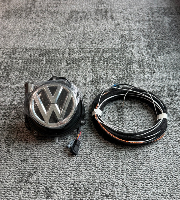 VW Golf MK7 7.5 High Line Flip Badge Logo Emblem Rear View Camera Kit OEM 5G0827469E