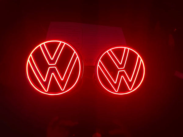 LED Light-up Rear Emblem Cover Illuminated Flip Logo Replacement Shell for VW Golf MK7 MK8 Polo AW ID3 Passat B8 Arteon T-ROC