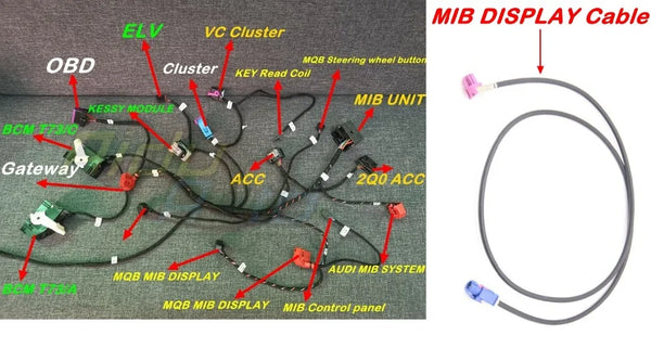 FOR VW AUDI CAR PQ35 46 MLB MIB UNIT Radio PDC Module Cluster Test without car Tools Work platform
