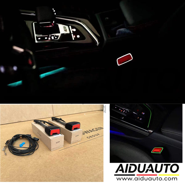Audi Q7 Q8 A6 C8 Multi-Color Seat Belt Buckle Ambient Light RGB LED Safety Belt Atmosphere Lamp