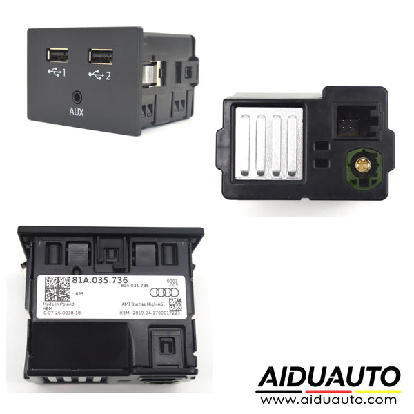 Audi 8V0035708 Q2 A3 8V MIB 2 CarPlay USB AMI Port Socket Switch Button 81A 035 726