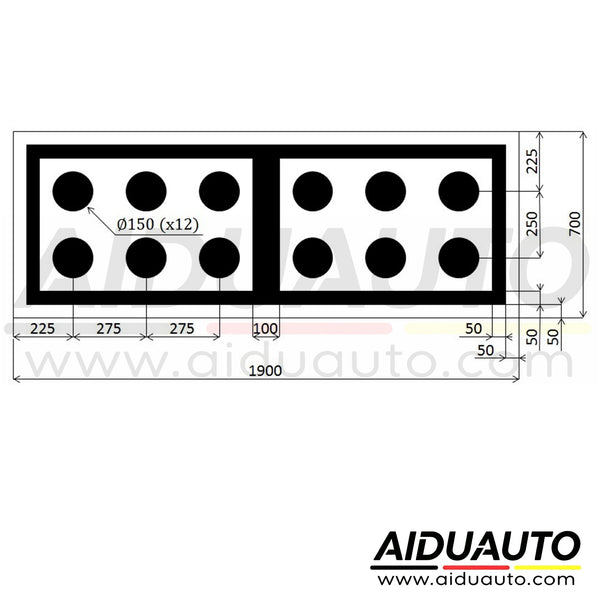AIDUAUTO VAS6350 Calibration Boards for Rear View Camera in High Line Version