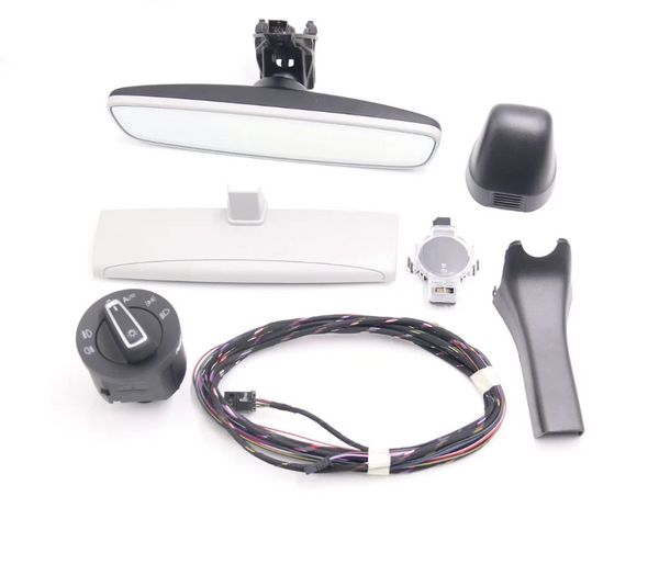 VW Golf 7 MK7 Auto Headlight Switch Rain Light Wiper Sensor Anti-glare Dimming Rear View Mirror
