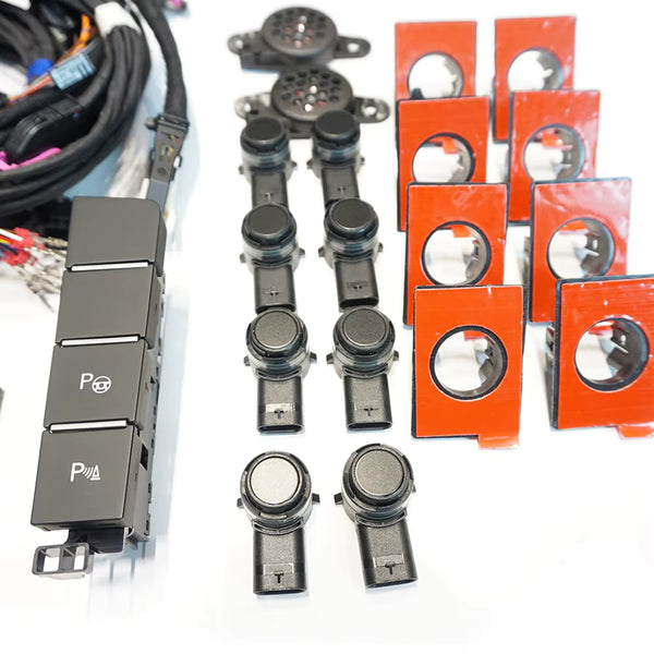 VW Jetta MK7 E-Bora 0K to 8K OPS PDC Parking Sensor Upgrade Kit 5QA919294J Park Pilot Front Rear Retrofit