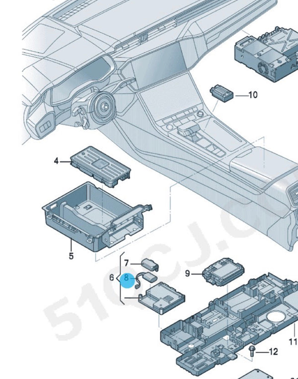4K0 915 898 C Brand New OEM SOS E‑Call Emergency  Module Backup Battery for Audi A1 A3 A4 A5 A6 A7 A8 Q2 Q3 Q5 Q6 4K0915898C