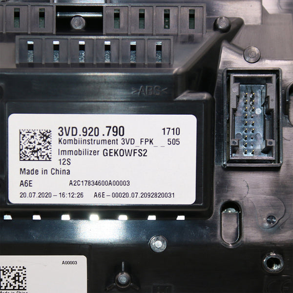 Skoda Octavia MK3 A7 MQB 3VD 920 790 Virtual Cockpit LCD Instrument Cluster 3VD920790