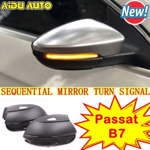 AIDUAUTO FOR VW Scirocco MK3 Passat B7 CC Dynamic Mirror Indicator Blinker Side LED Turn Signal Light Sequential EOS Beetle